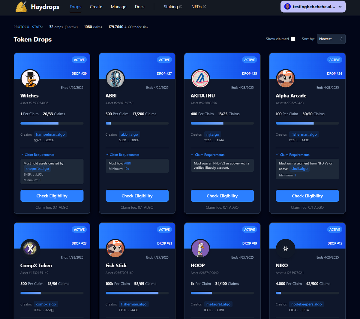 Haydrops Dashboard